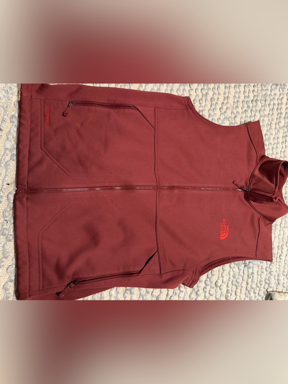 The North Face Women's Maroon Softshell Vest